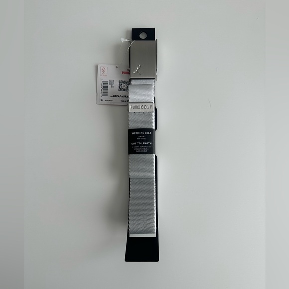2/$15 Puma Unisex Reversible Web Golf Belt White and Grey - Picture 3 of 7